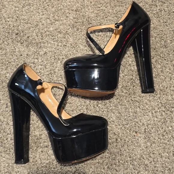 Sexy Black Women's Mary Jane Heels - Picture 1 of 5